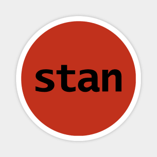 Stan Typography Black Magnet